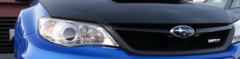 Subarau WRX Carbon Fiber Hood Trim Wrap